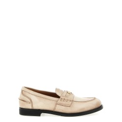 Waxed leather loafers