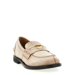 Waxed leather loafers