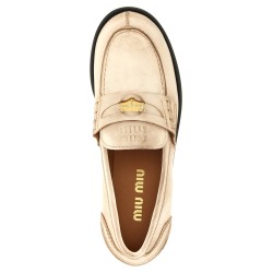 Waxed leather loafers