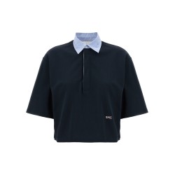 Cropped piquet polo