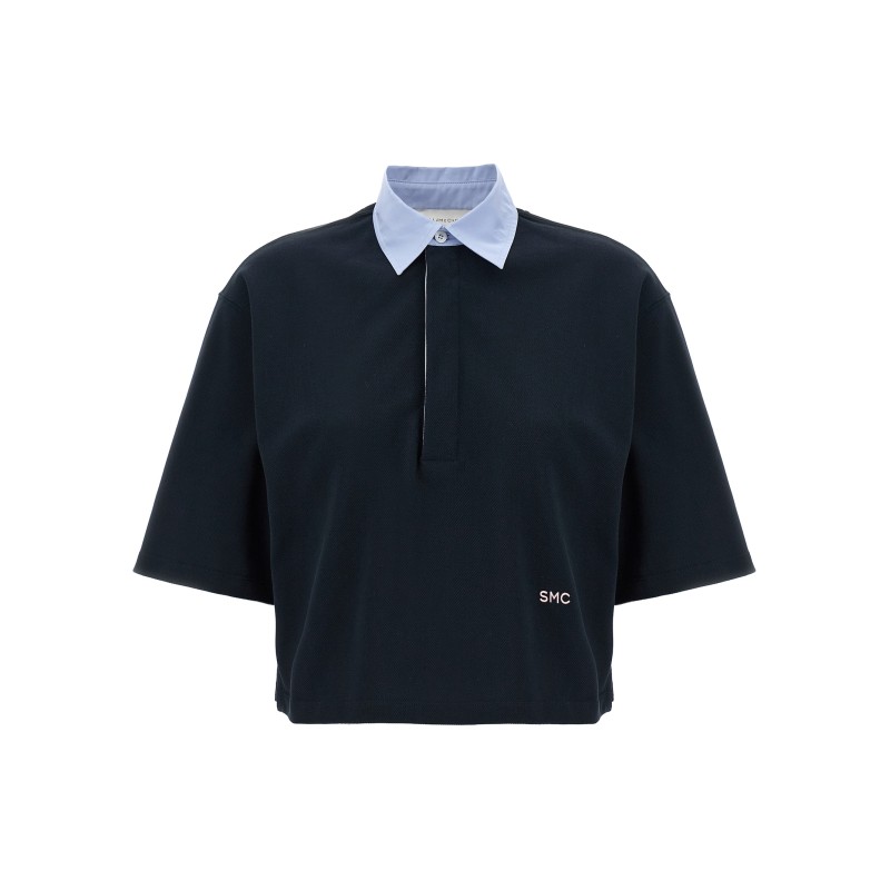Cropped piquet polo