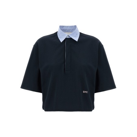 Cropped piquet polo