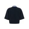 Cropped piquet polo
