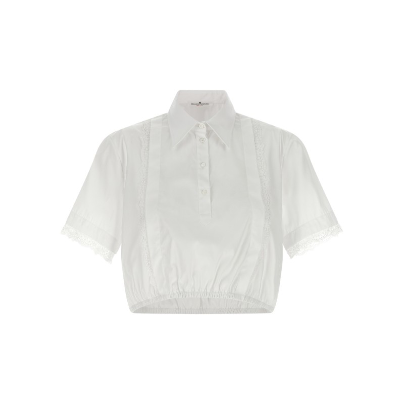 Lace insert shirt