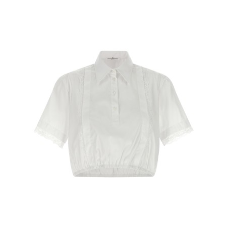 Lace insert shirt