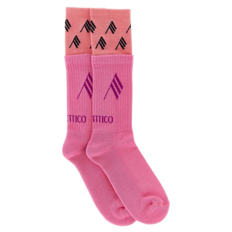 Double layer logo socks