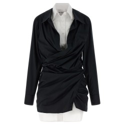 Double layer shirt dress