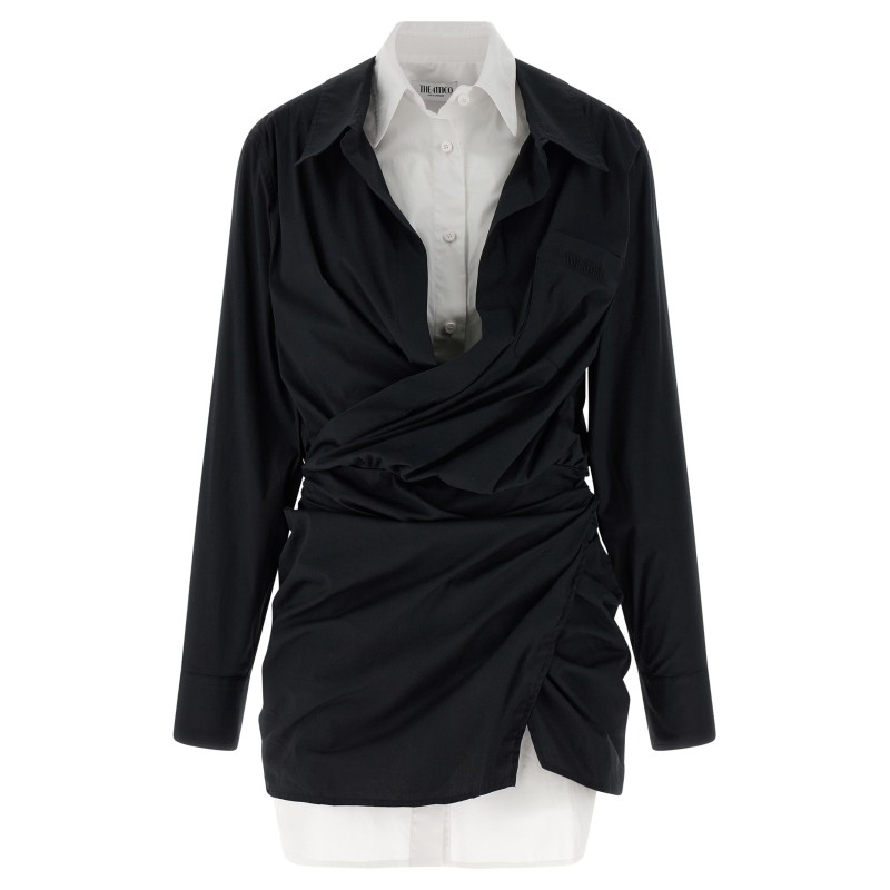 Double layer shirt dress