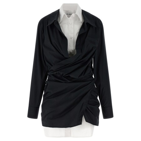 Double layer shirt dress