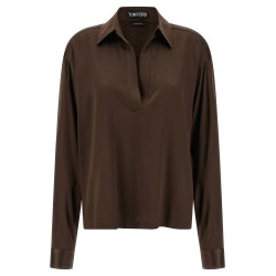 Silk polo shirt