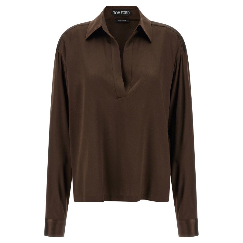 Silk polo shirt