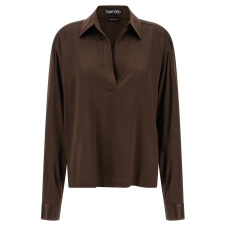Silk polo shirt