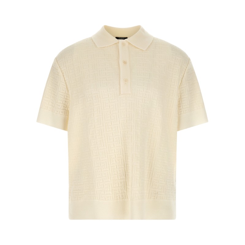 Monogram jacquard polo shirt