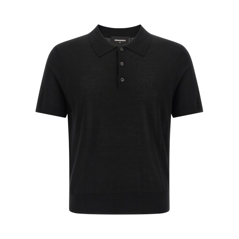 Wool polo shirt