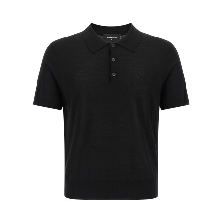 Wool polo shirt