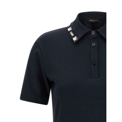 Crystal collar polo shirt
