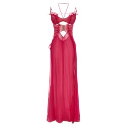 'Frilled Gown With Cutouts' dress