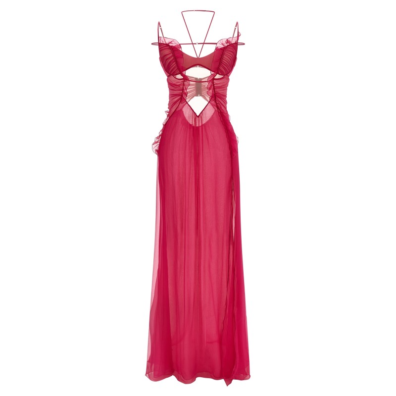 'Frilled Gown With Cutouts' dress