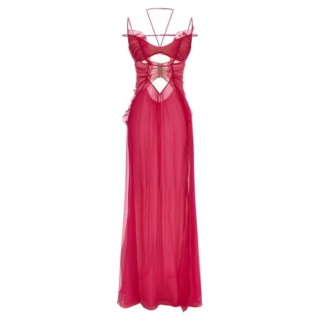 'Frilled Gown With Cutouts' dress