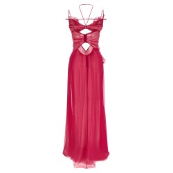'Frilled Gown With Cutouts' dress
