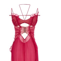 'Frilled Gown With Cutouts' dress