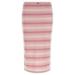 Striped piqué skirt