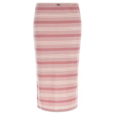 Striped piqué skirt
