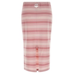 Striped piqué skirt
