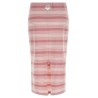 Striped piqué skirt