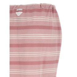 Striped piqué skirt