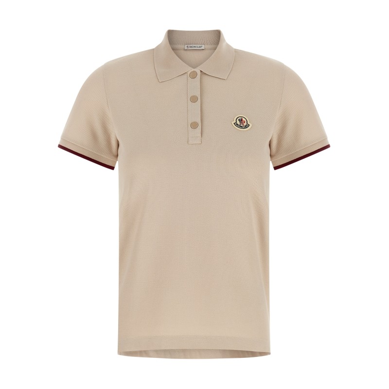 Logo patch polo shirt