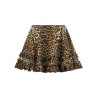 'Leopard Duchesse Nylon Mini Frill' skirt