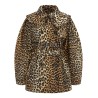 'Leopard Duchesse Nylon Short' trench coat