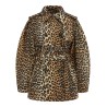 'Leopard Duchesse Nylon Short' trench coat