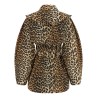 'Leopard Duchesse Nylon Short' trench coat