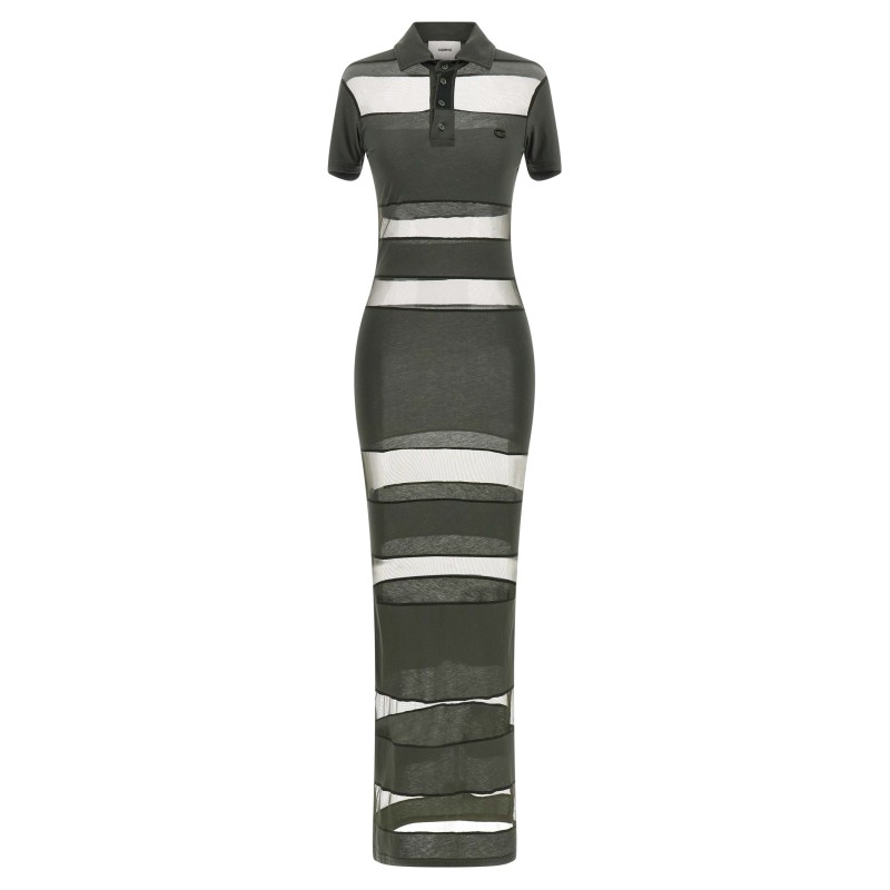 'Striped Sheer Polo' dress