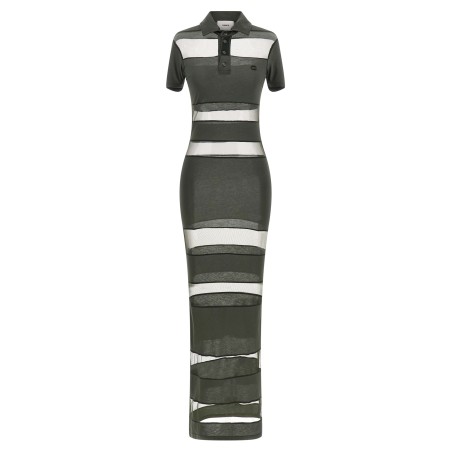 'Striped Sheer Polo' dress