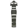 'Striped Sheer Polo' dress
