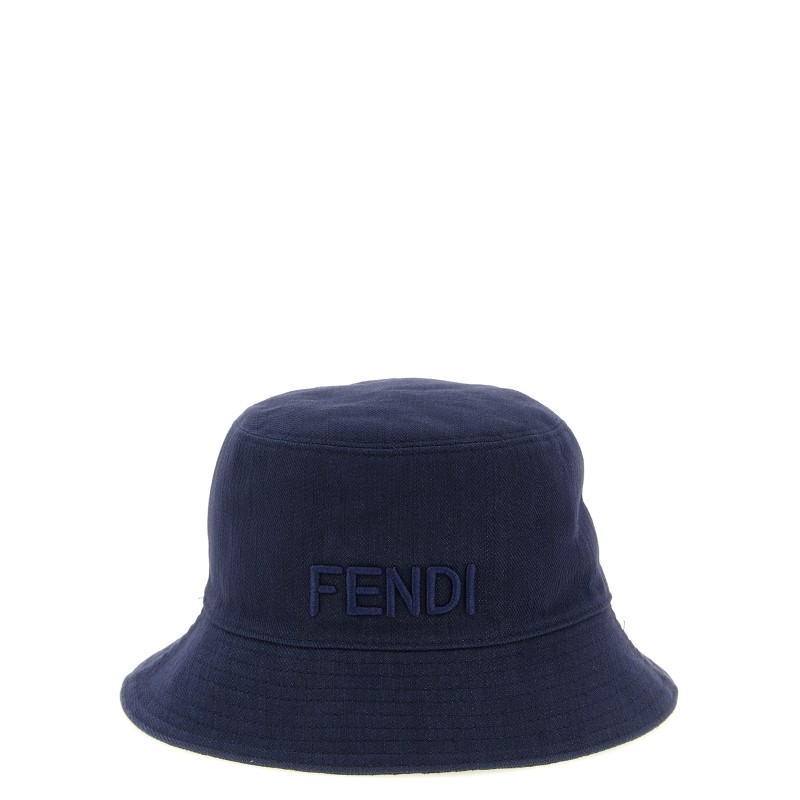 Reversible denim bucket hat