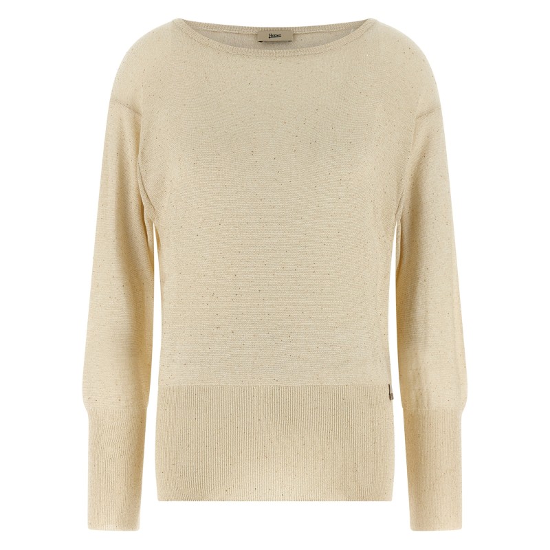 Lamé and sequin yarn sweater
