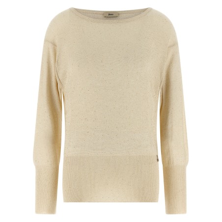 Lamé and sequin yarn sweater