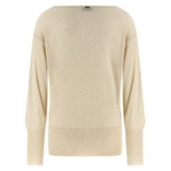Lamé and sequin yarn sweater
