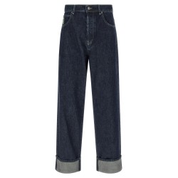 Logo embroidery jeans