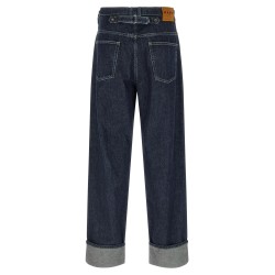 Logo embroidery jeans