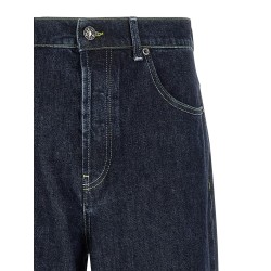 Logo embroidery jeans