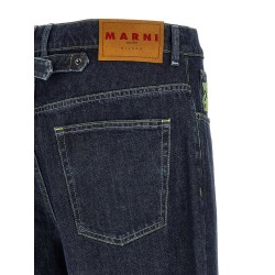Logo embroidery jeans