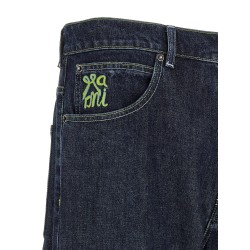 Logo embroidery jeans