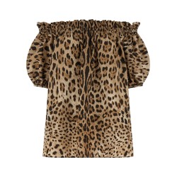 Animal print cotton top