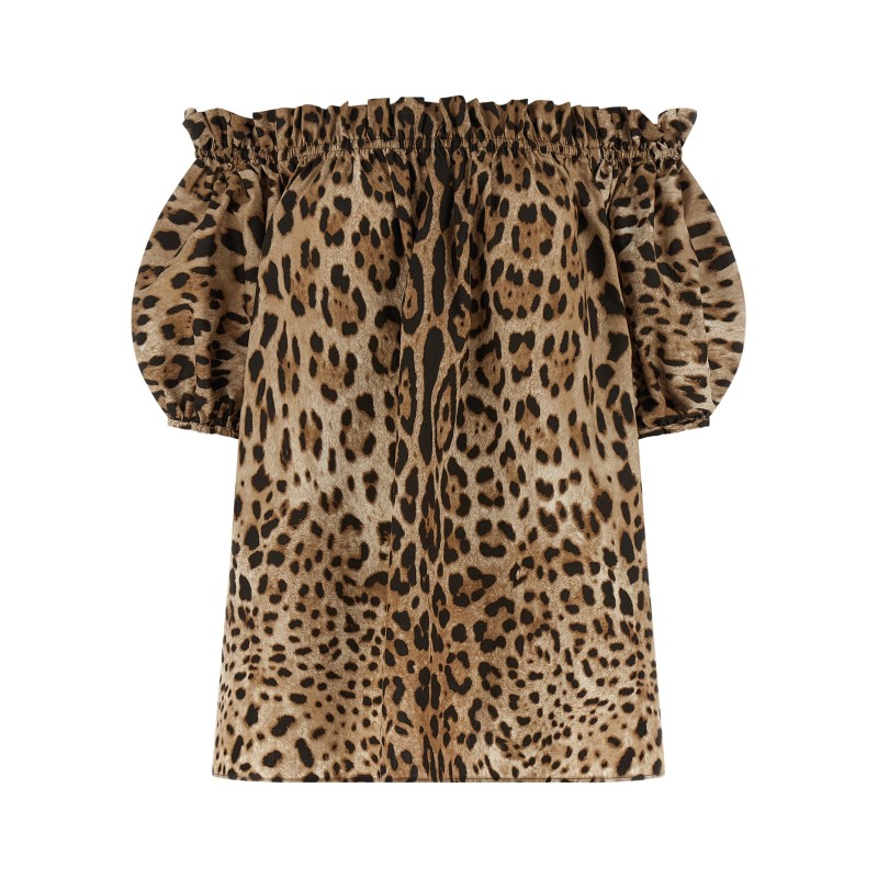 Animal print cotton top