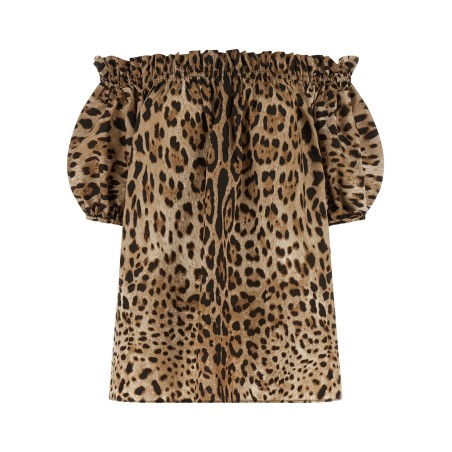 Animal print cotton top